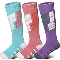 SeeyAN Kids Merino Wool Ski Socks Boys Girls Thermal Warm Boot Thick Winter 3 Pairs Cozy Socks For Skiing & Snowboarding
