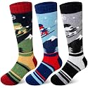 SeeyAN Kids Merino Wool Ski Socks Boys Girls Thermal Warm Boot Thick Winter 3 Pairs Cozy Socks For Skiing &amp; Snowboarding