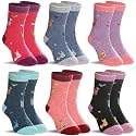 SeeyAN Kids Merino Wool Socks Boys Girls Hiking Boot Winter Thermal Warm Cozy Soft Toddler Thick Crew Socks 6 Pairs