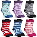 SeeyAN Kids Merino Wool Socks Boys Girls Hiking Boot Winter Thermal Warm Cozy Soft Toddler Thick Crew Socks 6 Pairs