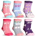 SeeyAN Kids Merino Wool Socks Boys Girls Hiking Boot Winter Thermal Warm Cozy Soft Toddler Thick Crew Socks 6 Pairs