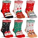 SeeyAN Kids Merino Wool Socks Boys Girls Hiking Boot Winter Thermal Warm Cozy Soft Toddler Thick Crew Socks 6 Pairs