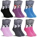 SeeyAN Kids Merino Wool Socks Boys Girls Hiking Boot Winter Thermal Warm Cozy Soft Toddler Thick Crew Socks 6 Pairs