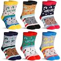 SeeyAN Kids Merino Wool Socks Boys Girls Hiking Boot Winter Thermal Warm Cozy Soft Toddler Thick Crew Socks 6 Pairs