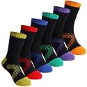 SeeyAN Kids Socks Boys Crew Athletic Half Cushioned Cotton Sport Running Breathable Socks 6 Pairs