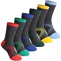 SeeyAN Kids Socks Boys Crew Athletic Half Cushioned Cotton Sport Running Breathable Socks 6 Pairs