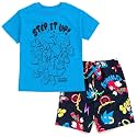 SEGA Sonic the Hedgehog Athletic T-Shirt and Mesh Shorts Outfit Set Toddler to Big Kid Sizes (2T - 18-20)