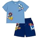 SEGA Sonic the Hedgehog Athletic T-Shirt and Mesh Shorts Outfit Set Toddler to Big Kid Sizes (2T - 18-20)