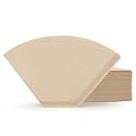 Segarty #1 Coffee Cone Filters, 100 Count Pack Size 1-2 Cup Natural Unbleached Brown Paper Disposable Pour Over Maker Basket Dripper for Most Brewer Machine for Home, Office, Cafetera