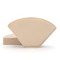Segarty #4 Coffee Cone Filters, 200 Count Pack Size 4-6 Cup Natural Unbleached Brown Paper Disposable Pour Over Maker Basket Dripper for Most Brewer Machine for Home, Office, Cafetera