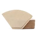 Segarty Coffee Filters Cone, 200 Count #2 Natural Brown Unbleached Paper, Disposable Pour Over Coffee Filter, 02 Size Coffee Filter for Single Serve Brewing Dripping