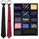 Segarty Neckties for Men, 14 PCS Classic Assorted Jacquard Neck Tie, Men's Pretied Ties Set for Formal Business Wedding