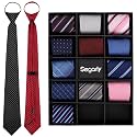 Segarty Neckties for Men, 14 PCS Classic Assorted Jacquard Neck Tie, Men's Pretied Ties Set for Formal Business Wedding