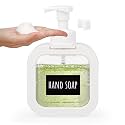 Segbeauty 16.9oz Foaming Dish Soap Dispenser, 500ml Empty Foaming Pump Bottles, Waterproof Refillable Hand Soap Pump Foam Bottle, White Square Plastic Press Pump Foam Container for Shampoo Kitchen