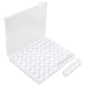 Segbeauty 56 Grids Clear Plastic Organizer Box, Gem Jewelry Storage Container with Dividers, Bead Organizer Earrings Storage Box Seeds Craft Organizers Screw Tool Boxes for Small Parts