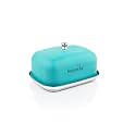Segovia Butter Dish with Lid | Fits One Stick of Butter | Ideal Butter &amp; Coconut Butter in Fridge | Stainless Steel Covered Butter Dish Dishwasher Safe (Teal Color)