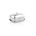 Segovia Butter Dish with Lid | Fits One Stick of Butter | Ideal Butter & Coconut Butter in Fridge | Stainless Steel Covered Butter Dish Dishwasher Safe (Silver Color)