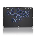Haute42 T16 Pro Leverless Arcade Stick, Hot-Swap 16-Key Controller (Black)