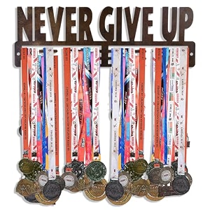sehaz artworks never give up brown medal hangers for wall  medal holder