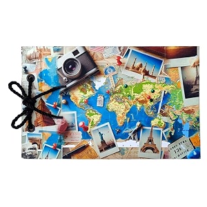 sehaz artworks travel scrapbook for adults  scrapbook mcolor - 29 x 18 cm