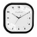 Sehaz Artworks Silent Square Wall Clock for Hall | Black - 28x28 CM