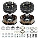 SEHNSUCHT Trailer Electric Brake Drum Kit, 5 on 5" Bolt Circle Brake Drum With 10" x2-1/4" Manual Adjusting Electric Brakes for 3500 lbs Axles, Replacement 10" Brake Hub Drum Assembly