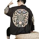 Seidarise Men's Haori Jacket Kimono Cardigan Yukata Noragi Happi Coat