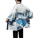 Seidarise Men's Haori Jacket Kimono Cardigan Yukata Noragi Happi Coat
