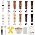 SEISSO Wood Furniture Repair Kit, 12 Colors Wood Fillers with White Putty