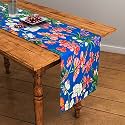 SEJ by Nisha Gupta Dining Table Runner for Center Table | Table Runner 4 Seater &amp; 6 Seater | Runner for Dining | Table Runners for Living Room | Printed Washable Runner (12x48 Inches)
