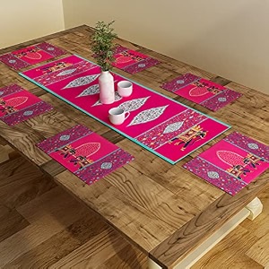 sej by nisha gupta dining table runner 6 seater  dining table runner with mats diningcenter table suitable 6 seater  table runner for dining 12x48 inches