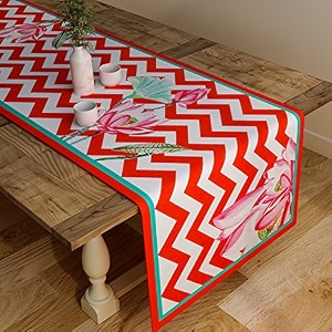 sej by nisha gupta dining table runner for center table  table runner 4 seater amp 6 seater  runner for dining  table runners for living room  printed washable runner 12x48 inches