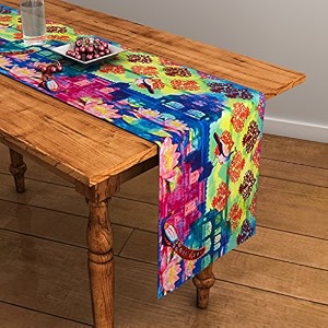 sej by nisha gupta dining table runner for center table  table runner 4 seater amp 6 seater  runner for dining  table runners for living room  printed washable runner 12x48 inches