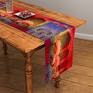 sej by nisha gupta dining table runner for center table  table runner 4 seater amp 6 seater  runner for dining  table runners for living room  printed washable runner 12x48 inches