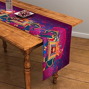sej by nisha gupta dining table runner for center table  table runner 4 seater amp 6 seater  runner for dining  table runners for living room  printed washable runner 12x48 inches