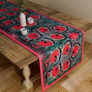 sej by nisha gupta dining table runner for center table  table runner 4 seater amp 6 seater  runner for dining  table runners for living room  printed washable runner 12x48 inches