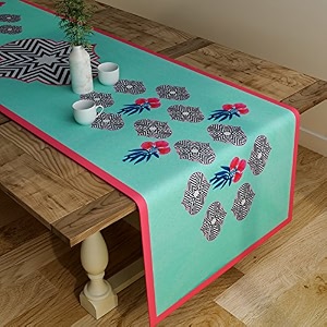 sej by nisha gupta dining table runner for center table  table runner 4 seater amp 6 seater  runner for dining  table runners for living room  printed washable runner 12x48 inches