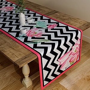 sej by nisha gupta dining table runner for center table  table runner 4 seater amp 6 seater  runner for dining  table runners for living room  printed washable runner 12x48 inches