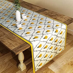sej by nisha gupta dining table runner for center table  table runner 4 seater amp 6 seater  runner for dining  table runners for living room  printed washable runner 12x48 inches