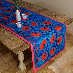 sej by nisha gupta dining table runner for center table  table runner 4 seater amp 6 seater  runner for dining  table runners for living room  printed washable runner 12x48 inches