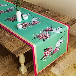 sej by nisha gupta dining table runner for center table  table runner 4 seater amp 6 seater  runner for dining  table runners for living room  printed washable runner 12x48 inches
