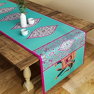 sej by nisha gupta dining table runner for center table  table runner 4 seater amp 6 seater  runner for dining  table runners for living room  printed washable runner 12x48 inches