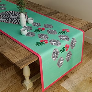 sej by nisha gupta dining table runner for center table  table runner 4 seater amp 6 seater  runner for dining  table runners for living room  printed washable runner 12x48 inches