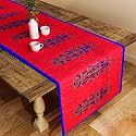 SEJ by Nisha Gupta Dining Table Runner for Center Table | Table Runner 4 Seater &amp; 6 Seater | Runner for Dining | Table Runners for Living Room | Printed Washable Runner (12x48 Inches)