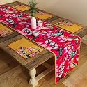 SEJ by Nisha Gupta Dining Table Runner - 4 Seater with Mats &amp; Placemats (12x78 Inches)