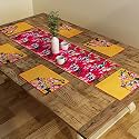 SEJ by Nisha Gupta Dining Table Runner 4 Seater | Dining Table Runner with Mats | Table Runner for Dining/Center Table Suitable 4 Seater | Table Runner for Dining Table with Placemat (12x48 Inches)