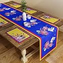 SEJ by Nisha Gupta Dining Table Runner - 4 Seater with Mats &amp; Placemats (12x78 Inches)