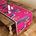 SEJ by Nisha Gupta Dining Table Runner for Center Table | Table Runner 4 Seater &amp; 6 Seater | Runner for Dining | Table Runners for Living Room | Printed Washable Runner (12x48 Inches)
