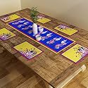 SEJ by Nisha Gupta Dining Table Runner With Mats for 6 Seater | Center Table Suitable (12x48 Inches) With Placemat