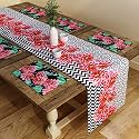 SEJ by Nisha Gupta Dining Table Runner With Mats for 6 Seater | Center Table Runner With Placemat (12x78 Inches)